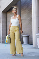 Load image into Gallery viewer, ELENA WIDE LEG PANTS- MUSTARD YELLOW
