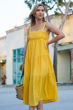 Load image into Gallery viewer, LORENA A-LINE MIDI DRESS- YELLOW