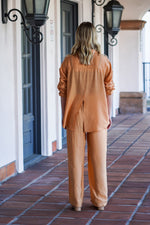 Load image into Gallery viewer, POPPY LONG SLEEVE BUTTON DOWN SHIRT- ORANGE
