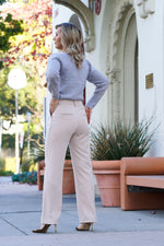 Load image into Gallery viewer, KEELY MID RISE WIDE LEG PANTS- OFF WHITE